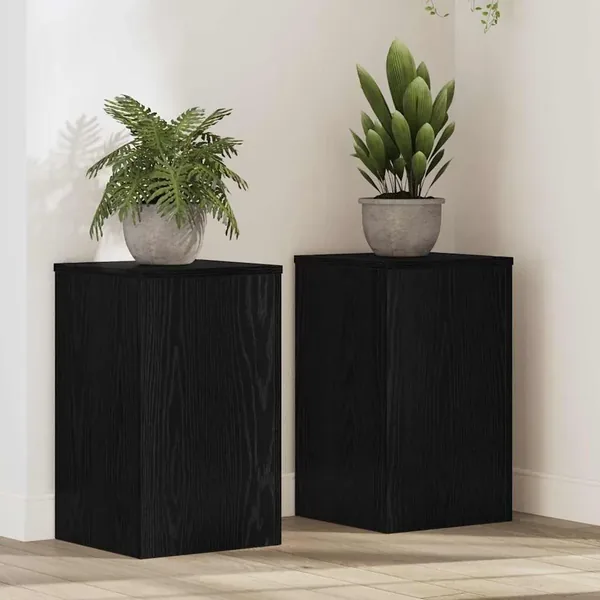 Support de Plante 2 pcs Chêne noir 30 x 30 x 50 cm