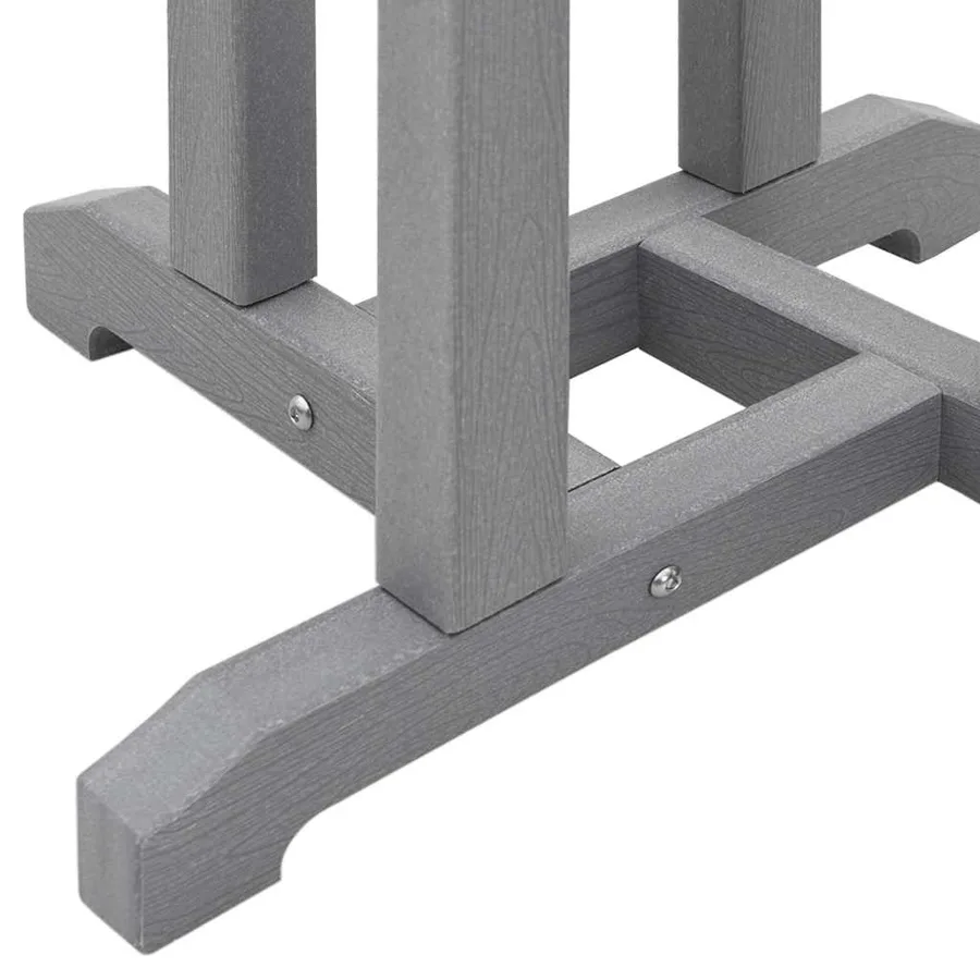 Table de bar Gris clair 55 x 55 x 107 cm Polyéthylène - 9