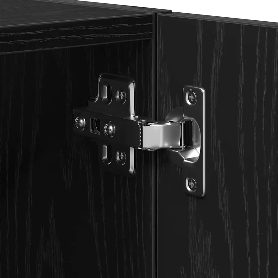 Meuble mural Chêne noir 60 x 30 x 70 cm Bois d'ingénierie - 10