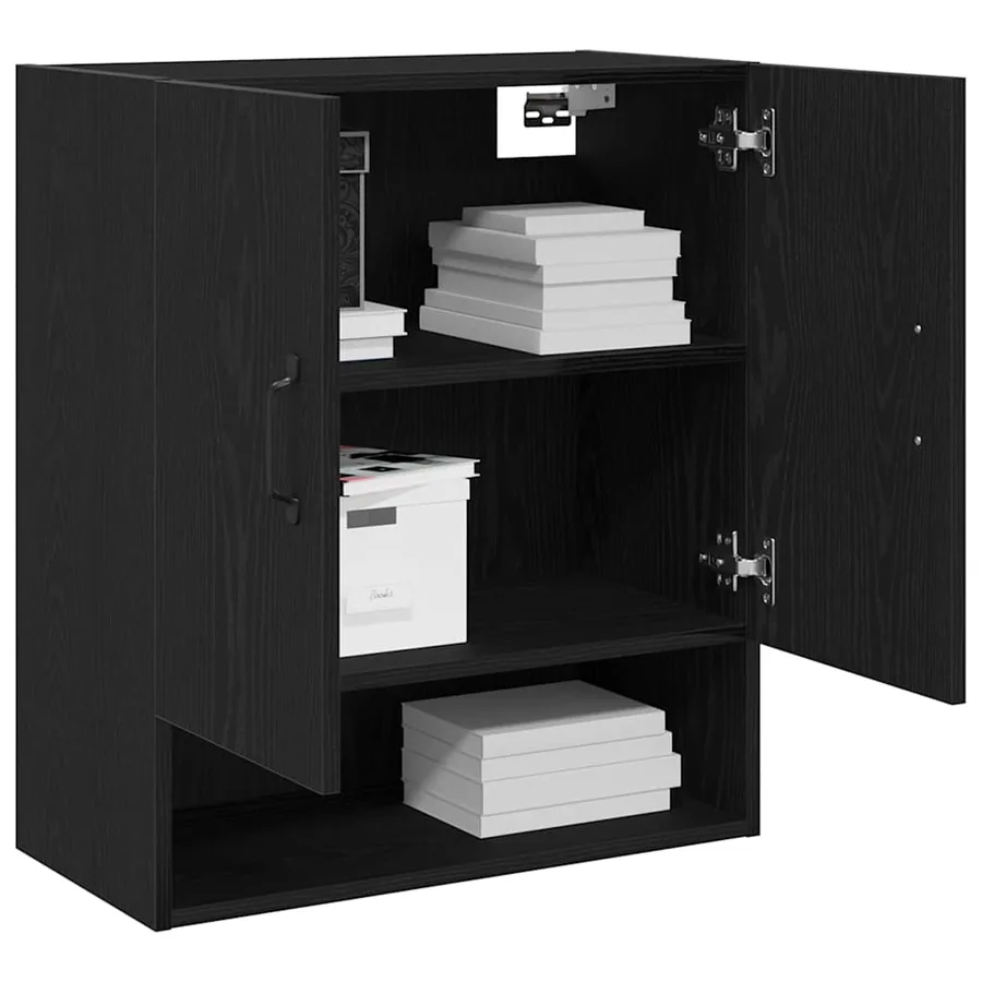 Meuble mural Chêne noir 60 x 30 x 70 cm Bois d'ingénierie - 3