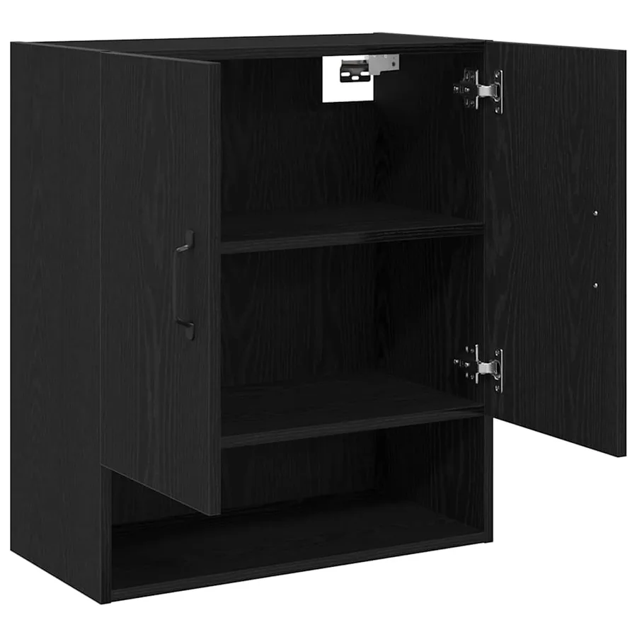 Meuble mural Chêne noir 60 x 30 x 70 cm Bois d'ingénierie - 5