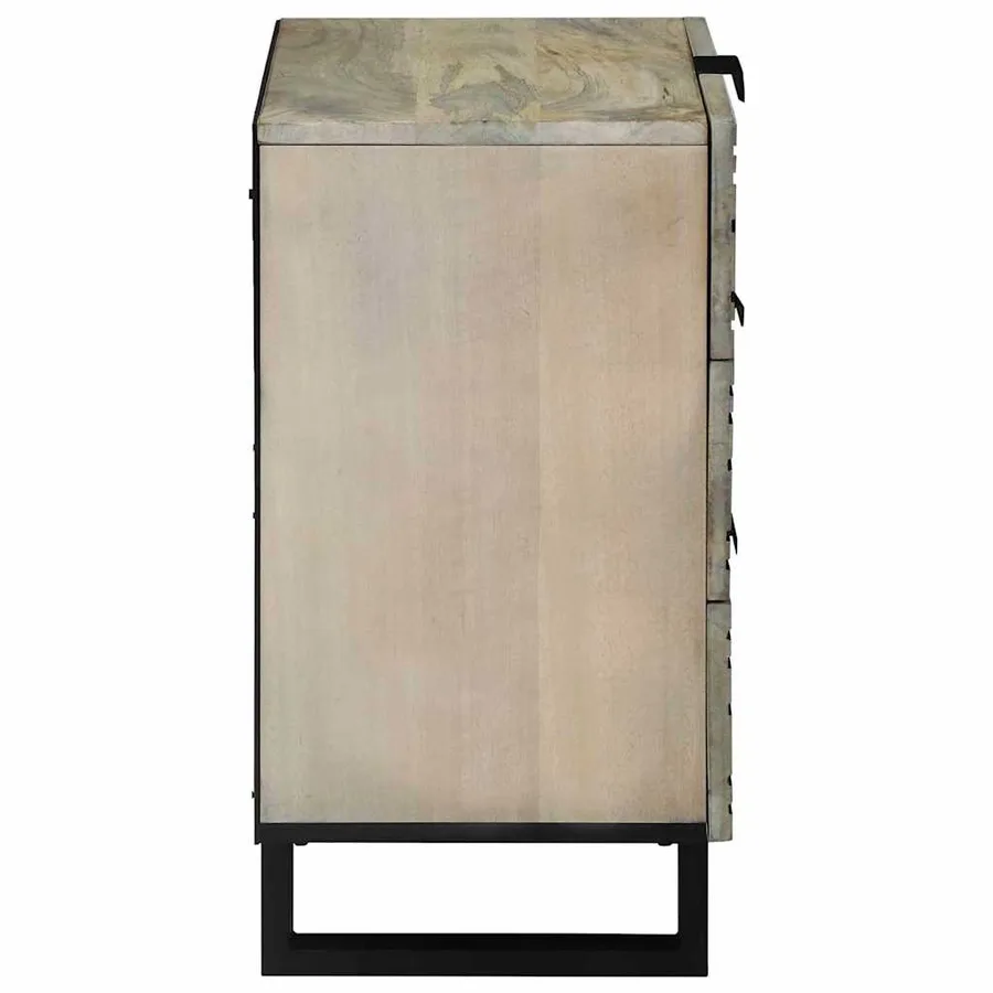 Table de chevet Blanc 50 x 33 x 62 cm Bois d'ingénierie - 4