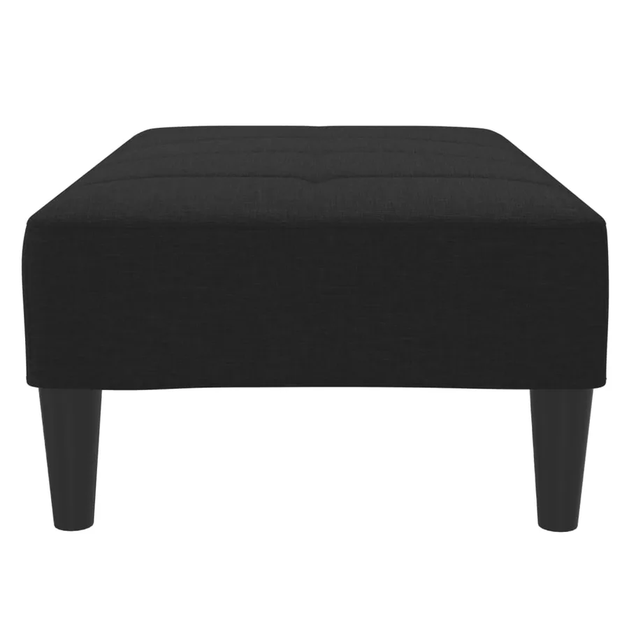 Repose-pied noir 77x55x31 cm tissu - 5
