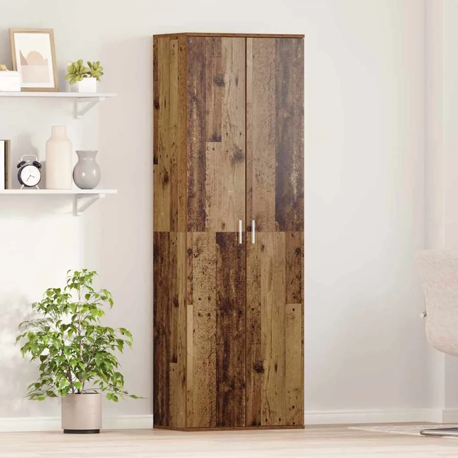 Highboard Bois Ancien 60 x 35 x 180 cm Bois d'ingénierie