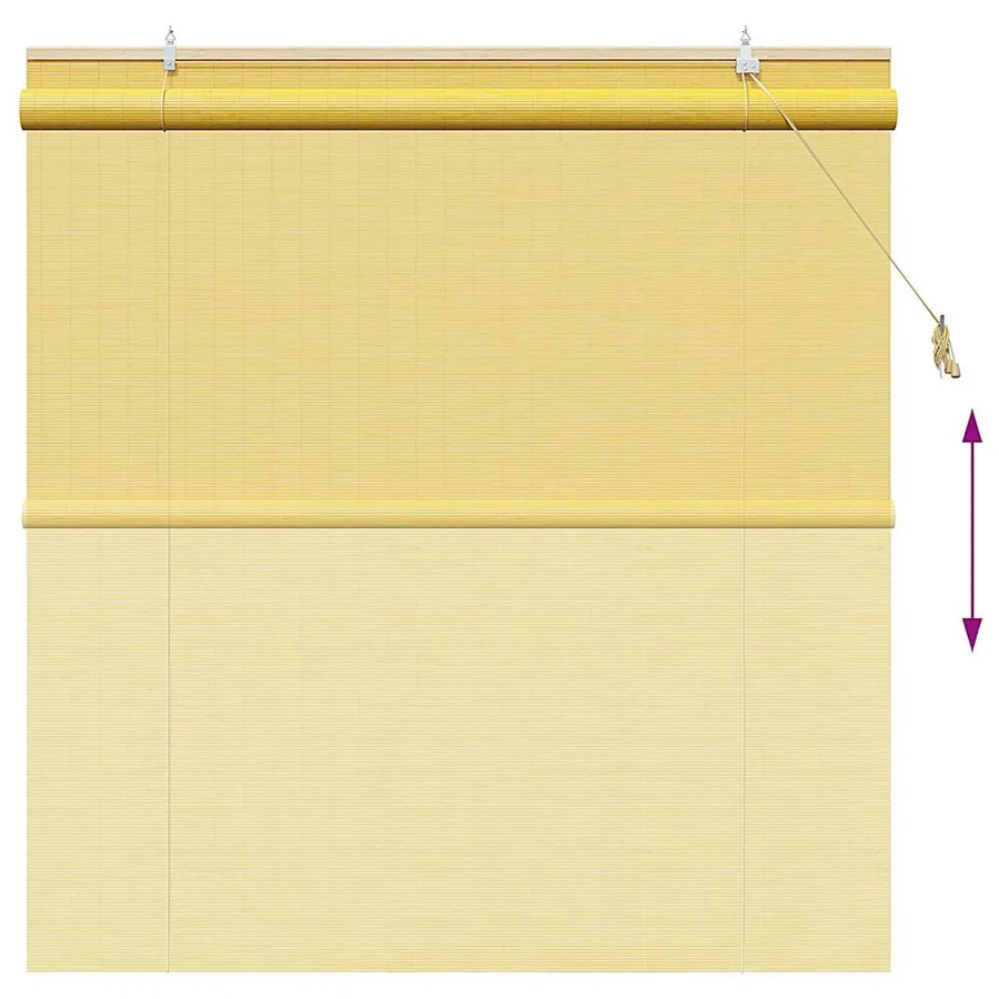 Store enrouleur Jaune 140 x 160 cm Bambou - 13
