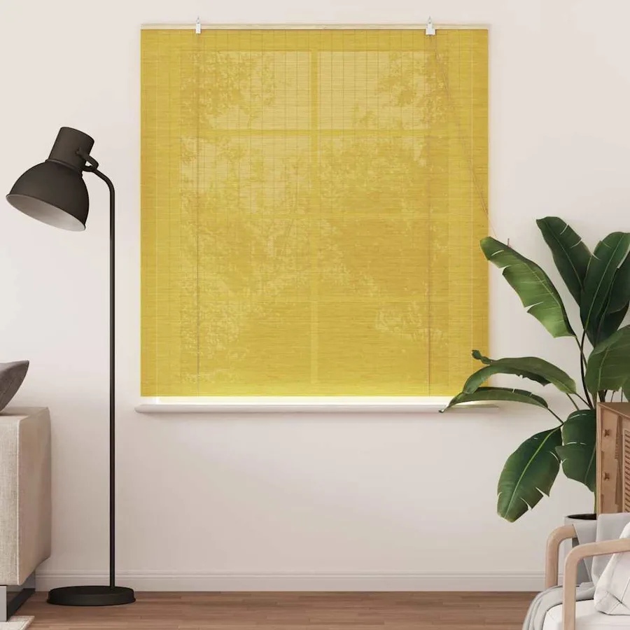 Store enrouleur Jaune 150 x 160 cm Bambou - 3