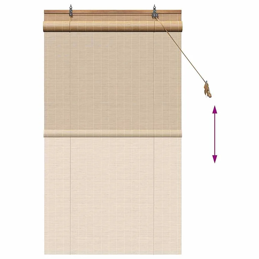 Store enrouleur Marron 80 x 160 cm Bambou - 13