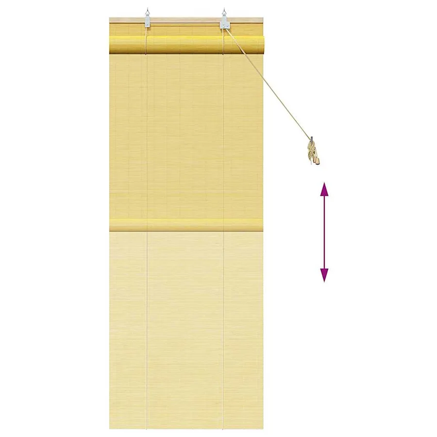 Store enrouleur Jaune 60 x 160 cm Bambou - 13