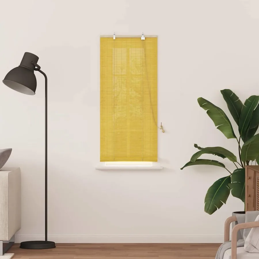 Store enrouleur Jaune 60 x 160 cm Bambou - 3