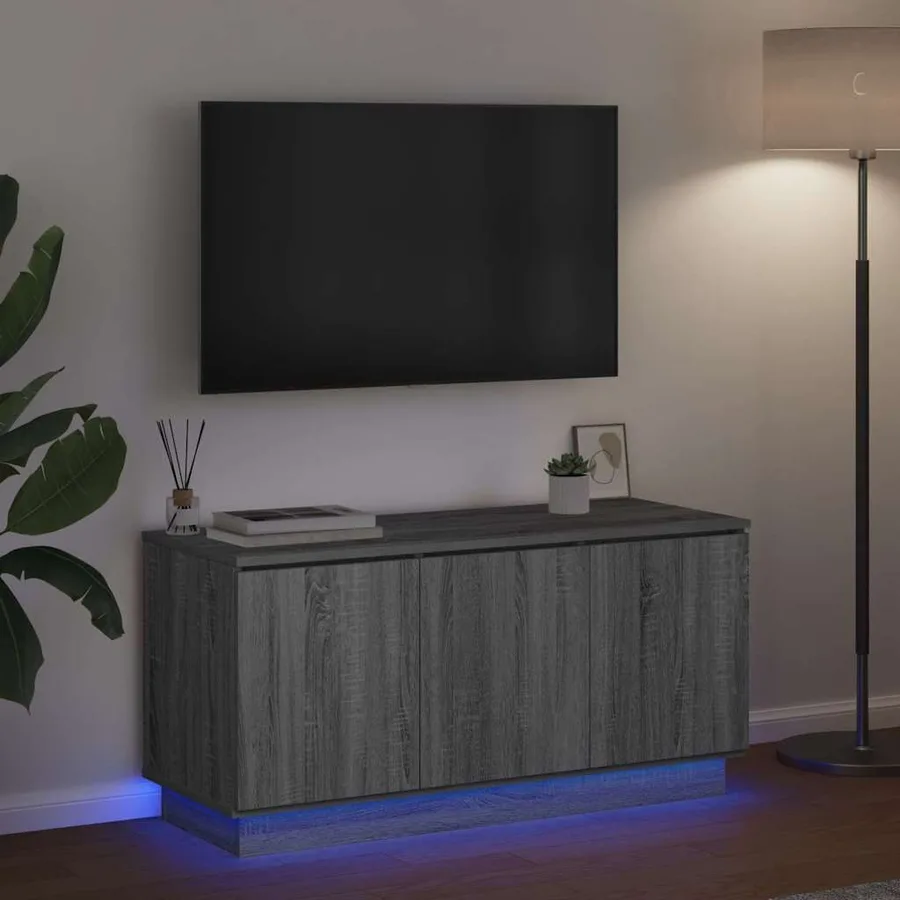 Meuble TV Gris Sonoma 100 x 38 x 49 cm Bois d'ingénierie - 5