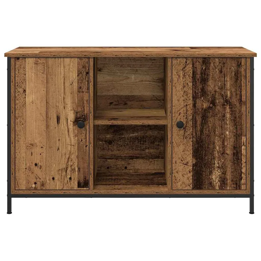 Ensemble meuble TV Montage mural Bois Ancien 101 x 35 x 65 cm - 4