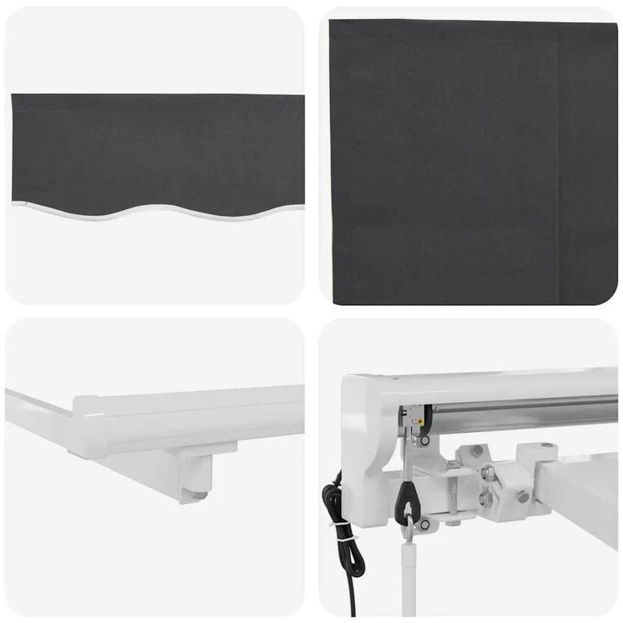 Auvent Rétractable Anthracite 350 x 200 cm - 8