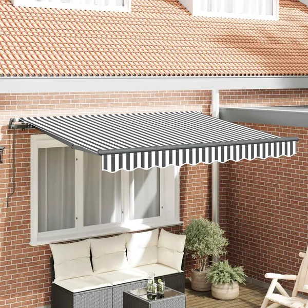Auvent Rétractable Anthracite 300 x 200 cm tissu