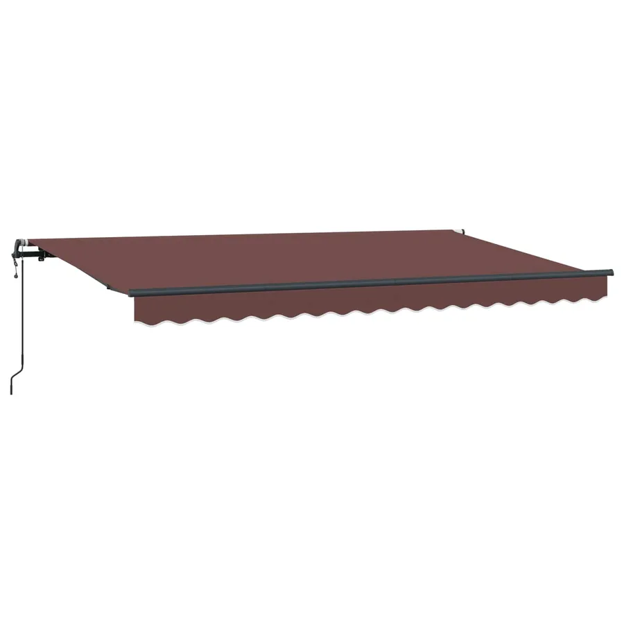 Auvent Rétractable Marron 400 x 200 cm tissu - 2
