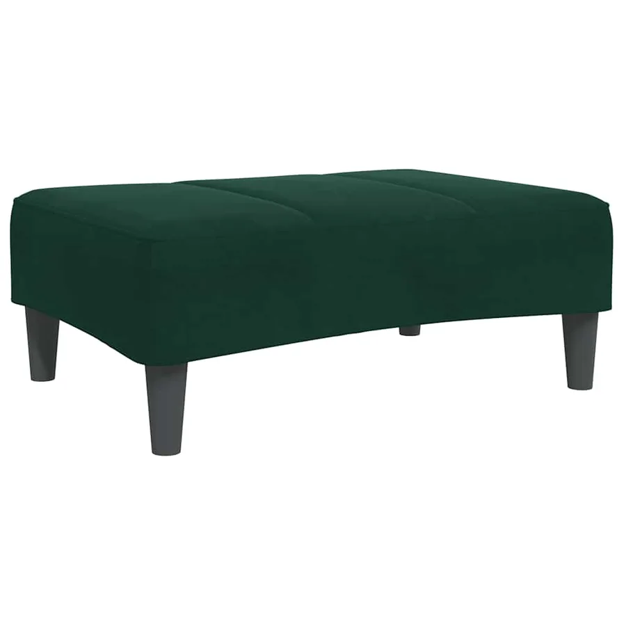Repose-pied vert foncé 77x55x31 cm velours - 2