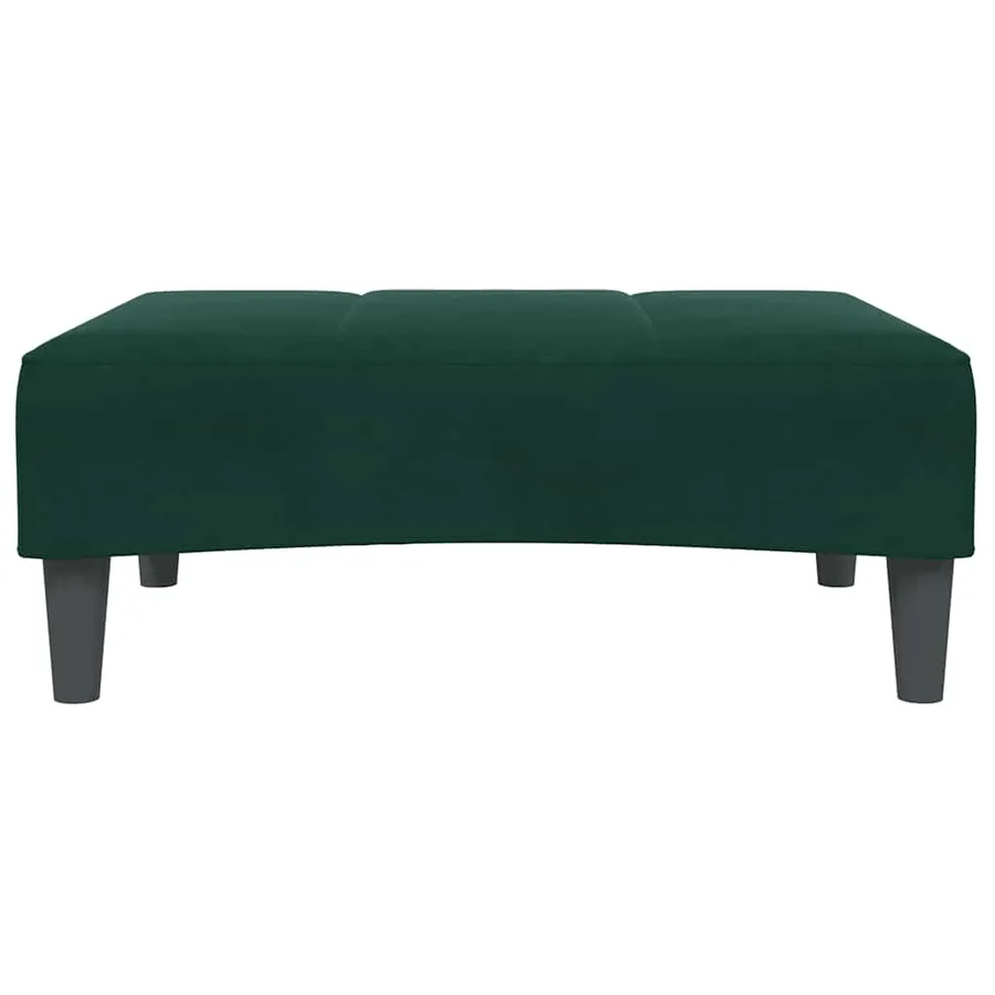 Repose-pied vert foncé 77x55x31 cm velours - 4