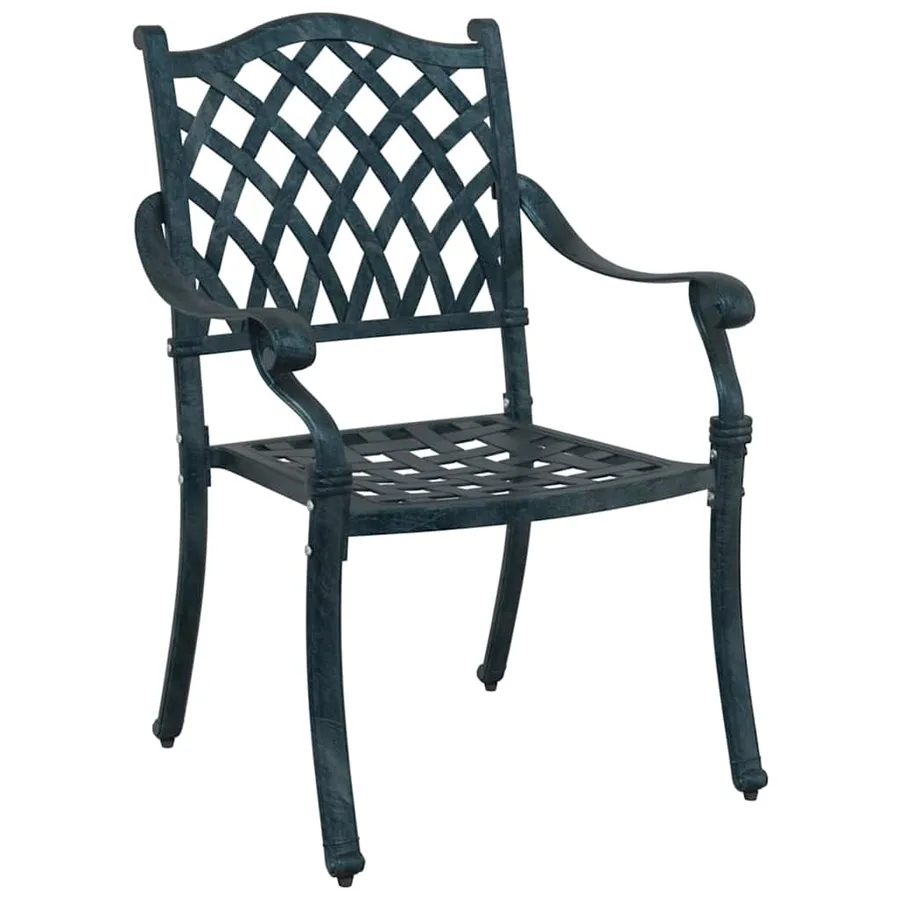 Chaise de jardin 2 pcs Vert 56 x 55 x 92,5 cm Aluminium - 3