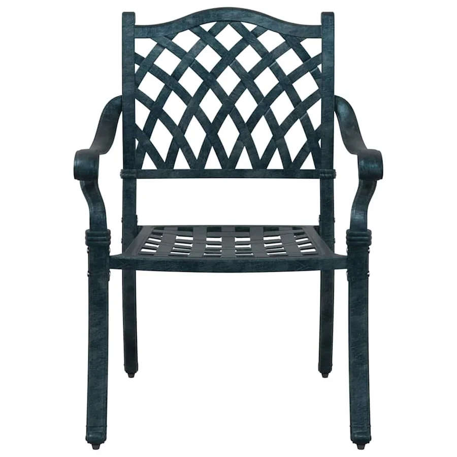 Chaise de jardin 2 pcs Vert 56 x 55 x 92,5 cm Aluminium - 4
