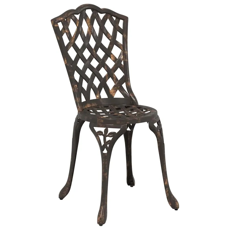 Chaise de jardin 2 pcs Bronze 39 x 40 x 87cm Aluminium - 3