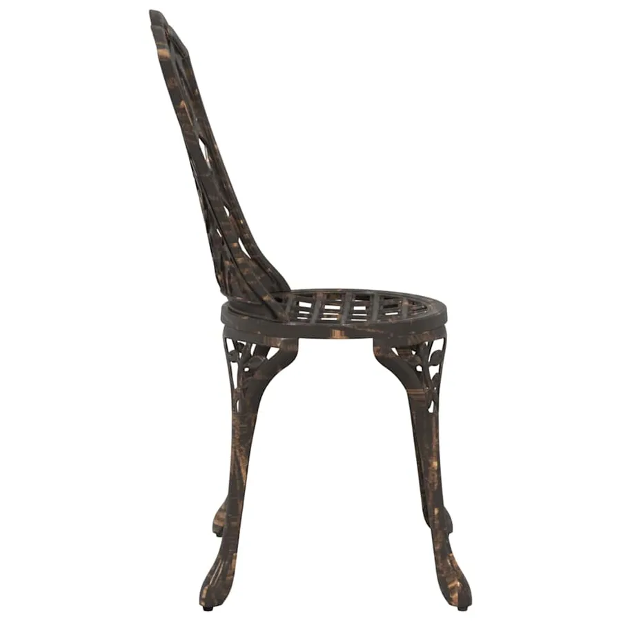 Chaise de jardin 2 pcs Bronze 39 x 40 x 87cm Aluminium - 5