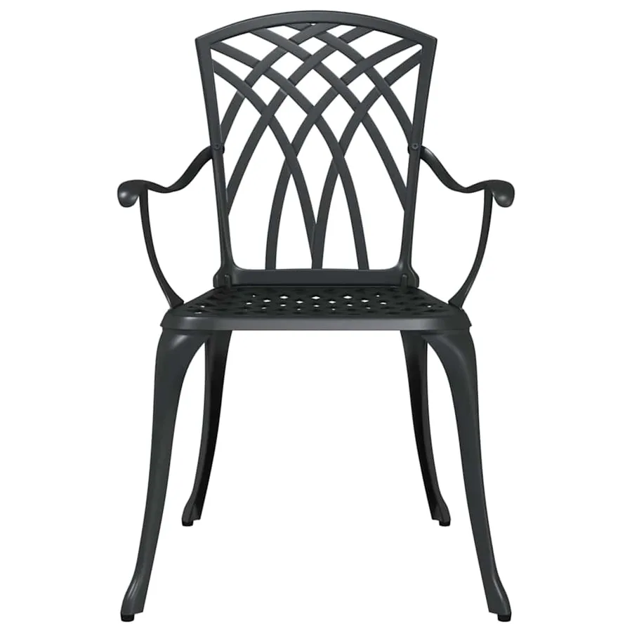 Ensemble de tables de jardin 3 pcs Noir Aluminium coulé - 7