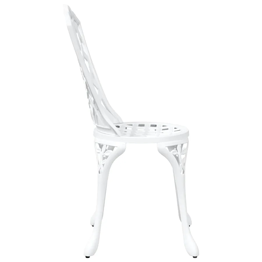Chaise de jardin 2 pcs Blanc 39 x 40 x 87cm Aluminium - 5