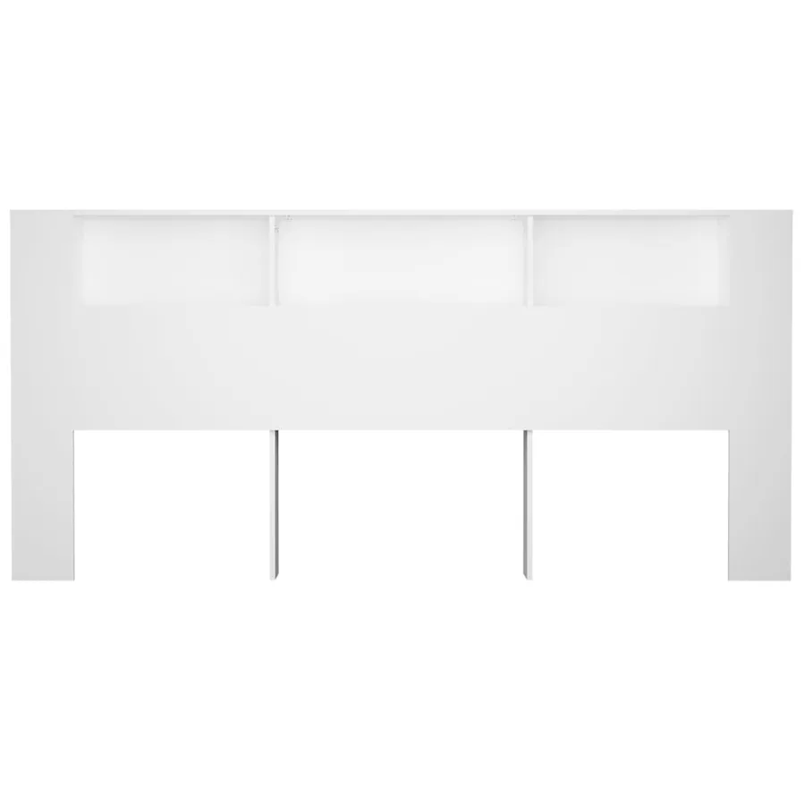Armoire de tête de lit Blanc 220x18,5x104,5 cm - 4