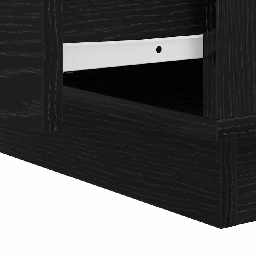 Cabinet de chevet avec tiroir Chêne noir 39 x 34,5 x 50 cm - 13