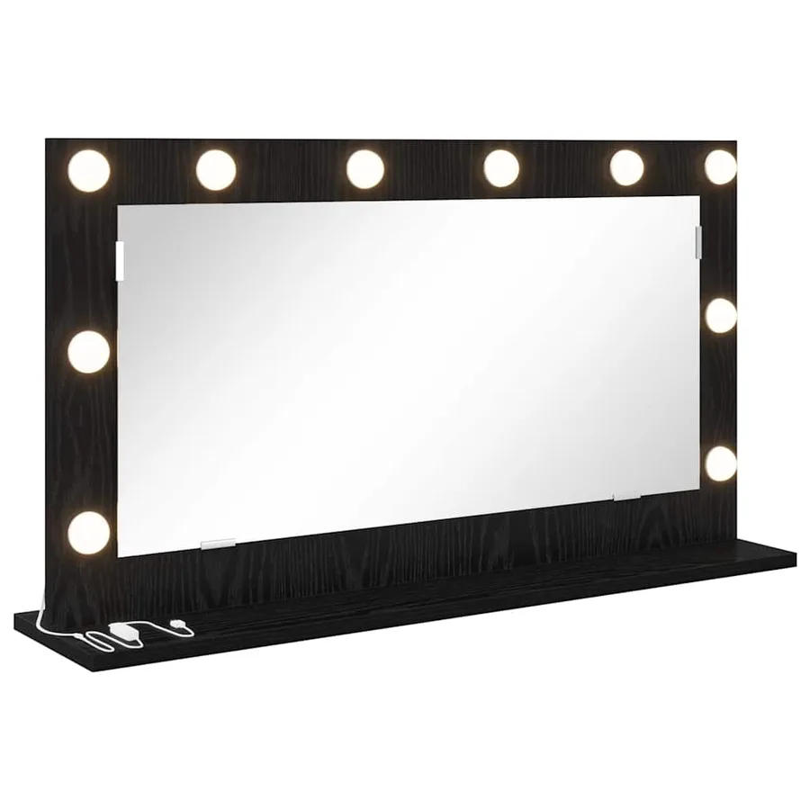 Miroir de vanité Rectangulaire Chêne noir 80 x 45 x 18 cm - 2