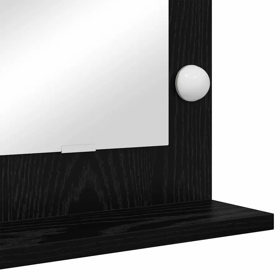 Miroir de vanité Rectangulaire Chêne noir 80 x 45 x 18 cm - 7