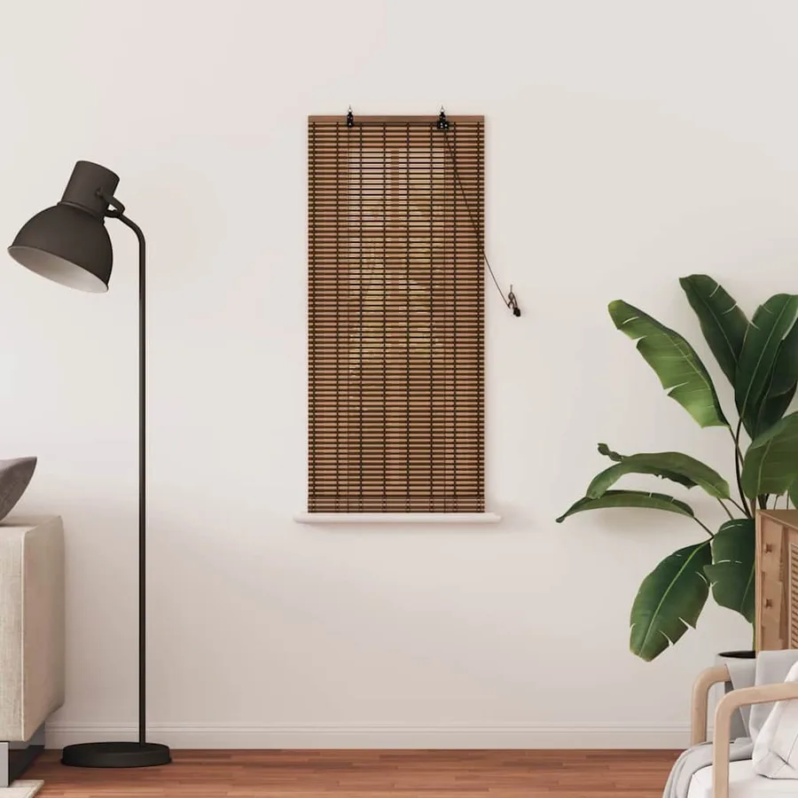 Store enrouleur Marron 60 x 160 cm Bambou - 3