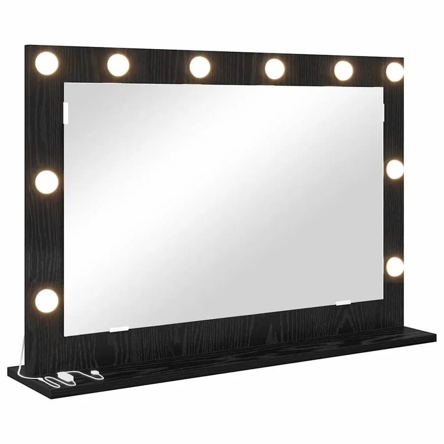 Miroir de vanité Rectangulaire Chêne noir 80 x 15 x 18 cm - 2