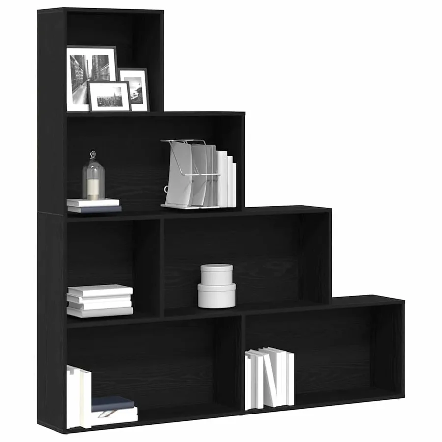 Bibliothèque Chêne noir 155 x 24 x 160 cm Bois d'ingénierie - 3