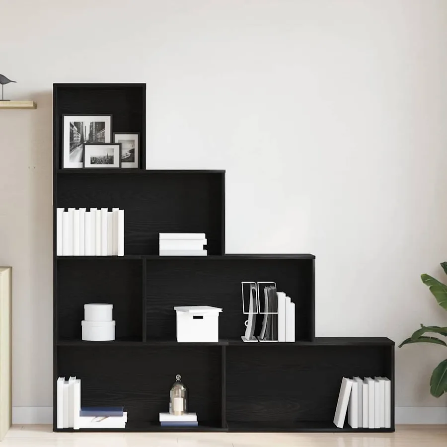 Bibliothèque Chêne noir 155 x 24 x 160 cm Bois d'ingénierie - 4