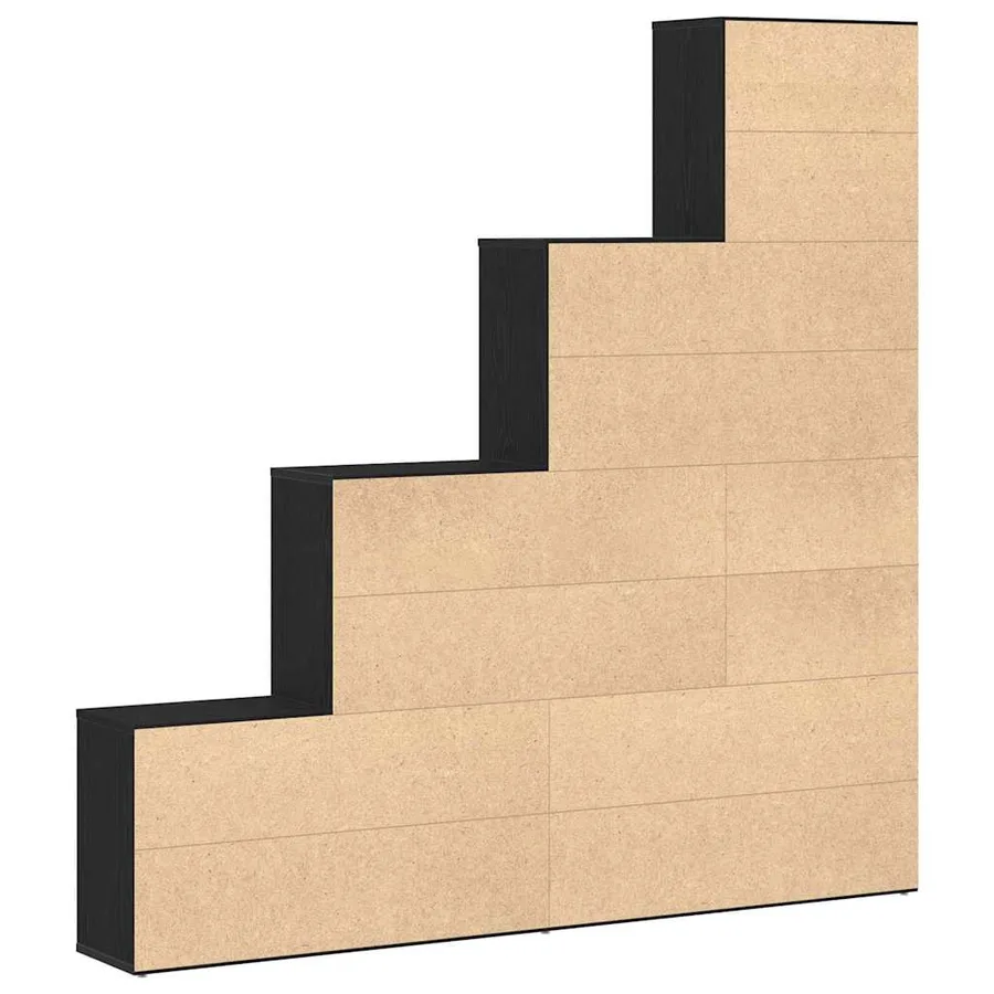 Bibliothèque Chêne noir 155 x 24 x 160 cm Bois d'ingénierie - 5