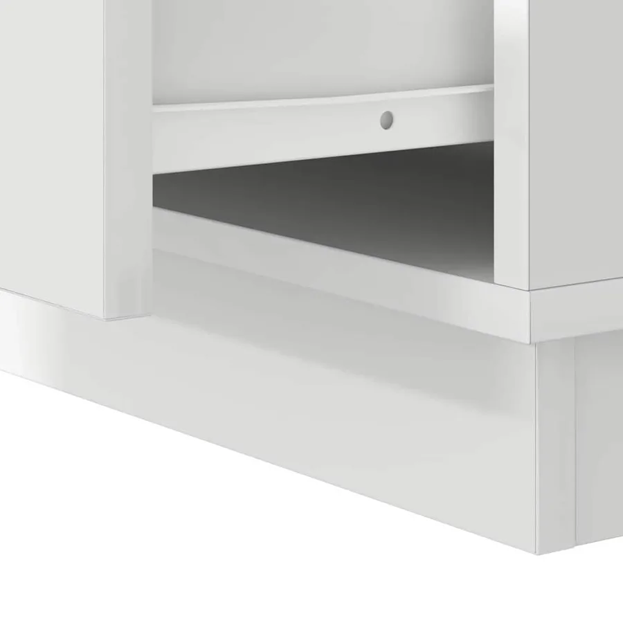 Cabinet de chevet Blanc 39 x 34,5 x 50 cm Bois d'ingénierie - 12