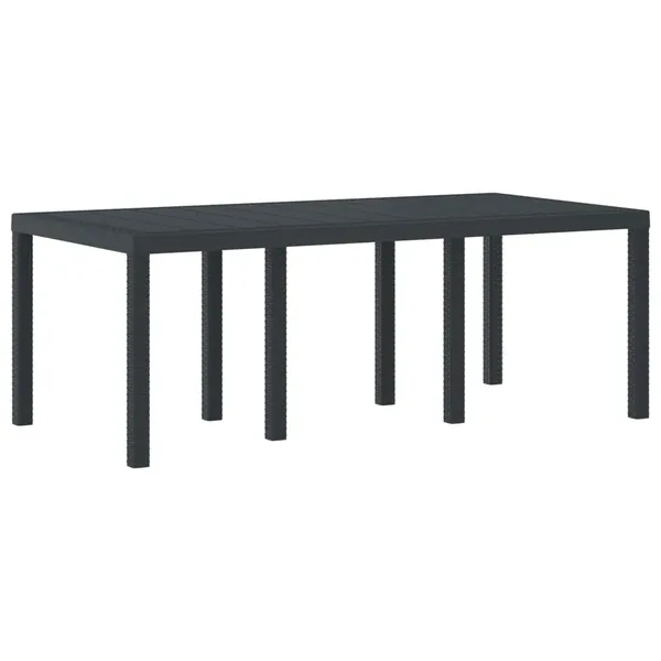 Table de Jardin Anthracite 200 x 100 x 73 cm polyrotin