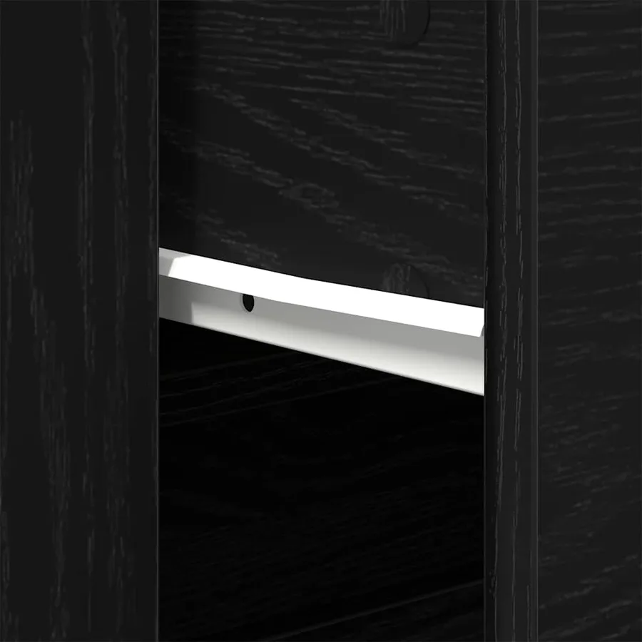 Haut Armoire Chêne noir 80 x 33 x 150 cm Bois d'ingénierie - 10