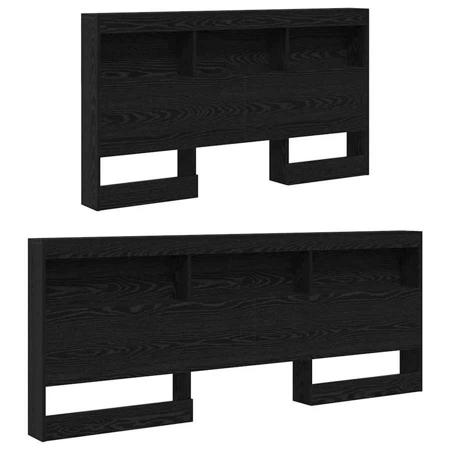 Tête de lit de rangement Chêne noir 135 cm Bois d'ingénierie - 5
