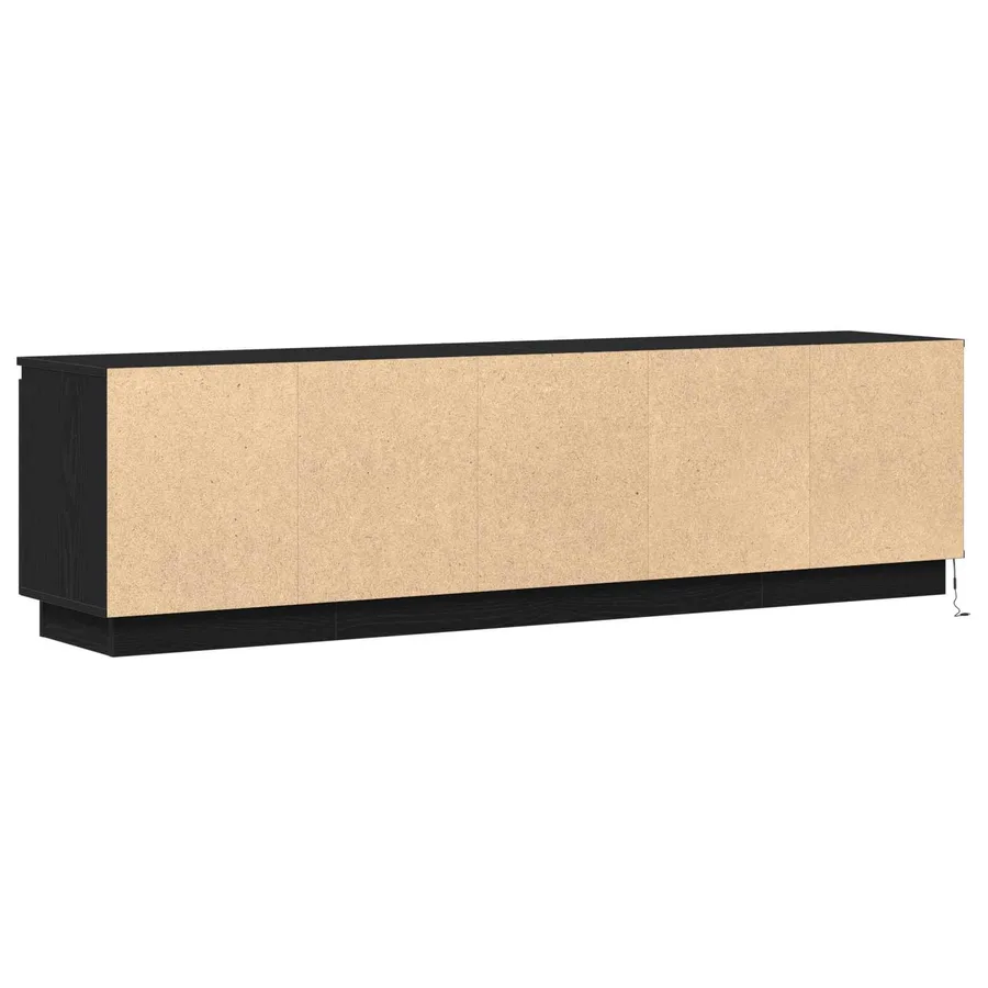 Meuble TV Chêne noir 180 x 38 x 49 cm Bois d'ingénierie - 9