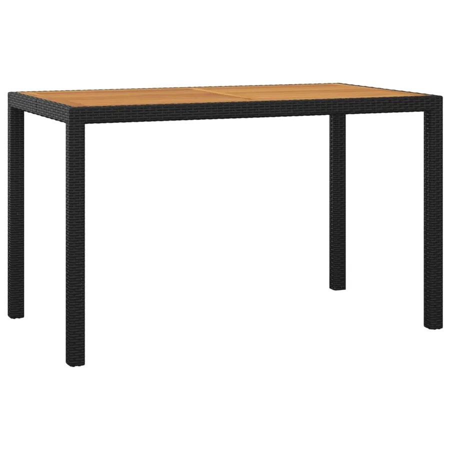 Ensemble à manger de jardin coussins 3pcs Résine tressée Noir - 5
