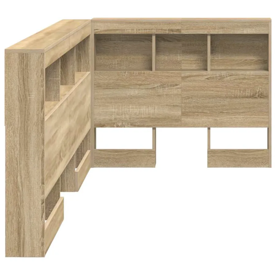 Tête de lit de rangement Chêne Sonoma 90 cm Bois d'ingénierie - 7