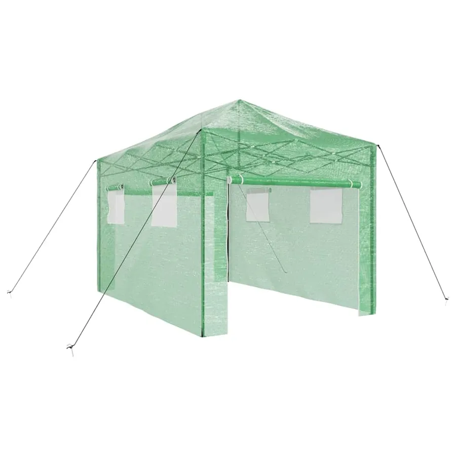 Serre avec cadre pop-up avec toit Vert 280 x 410 x 315 cm Fer - 2