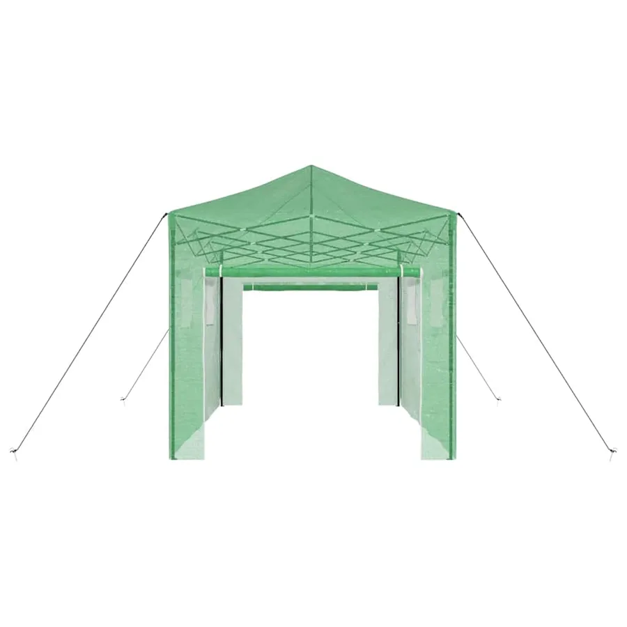 Serre avec cadre pop-up avec toit Vert 280 x 410 x 315 cm Fer - 6