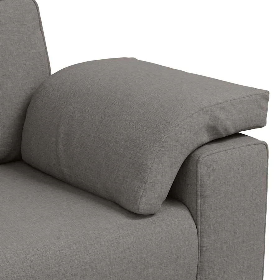 Canapé deux places Taupe 180 cm tissu - 7