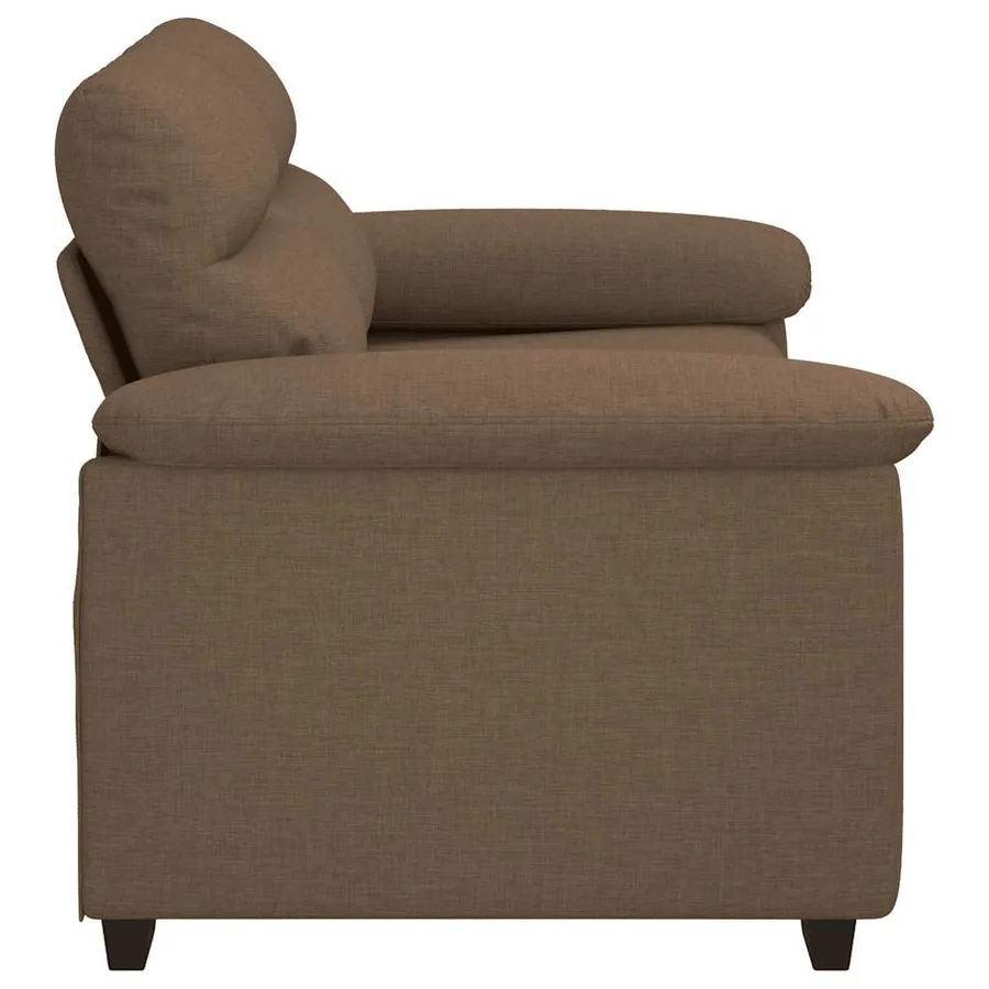 Canapé 2 places marron 160x81x84 cm en tissu - 5