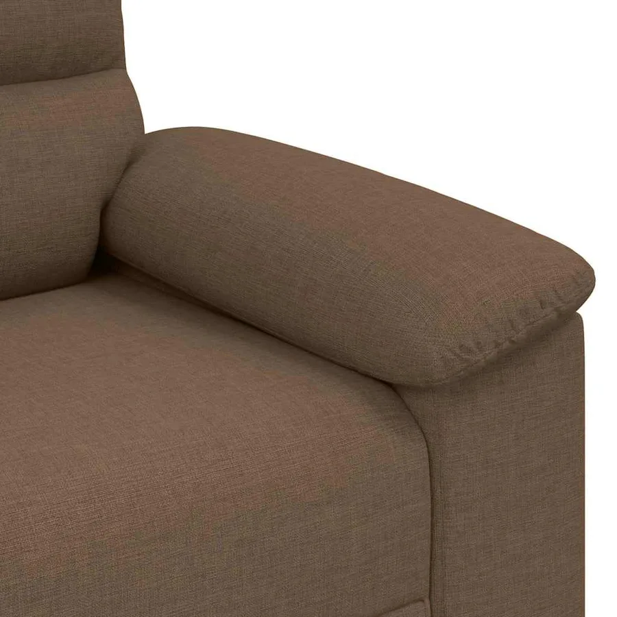 Canapé 2 places marron 160x81x84 cm en tissu - 7