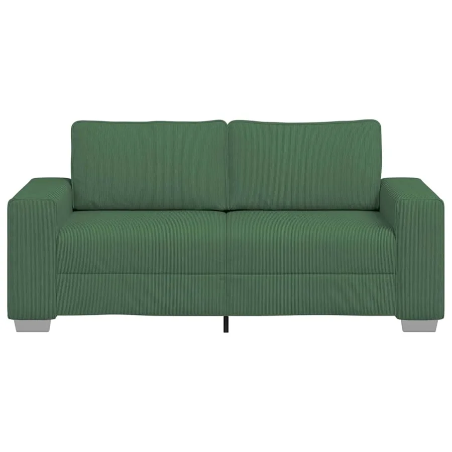 Canapé deux places vert foncé 180 x 77 x 82 cm en tissu velours côtelé - 4