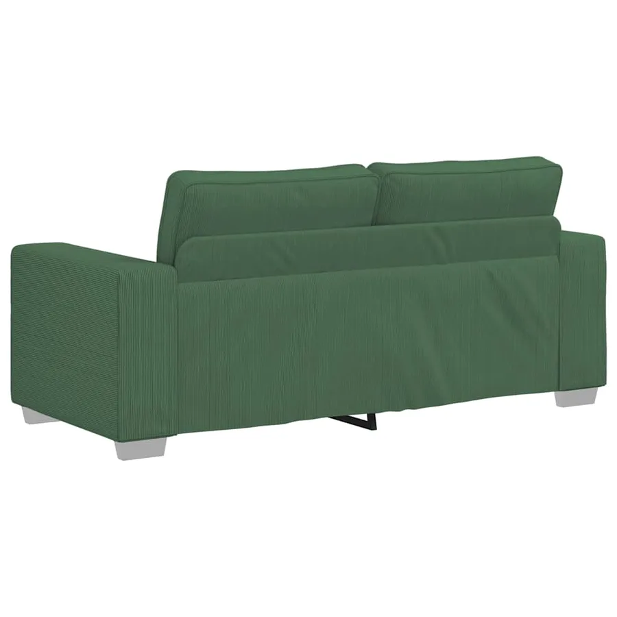 Canapé deux places vert foncé 180 x 77 x 82 cm en tissu velours côtelé - 6