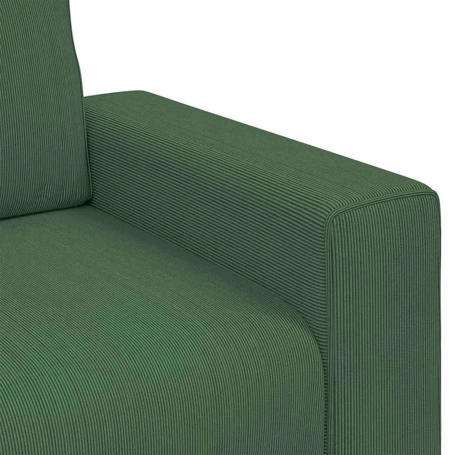 Canapé deux places vert foncé 180 x 77 x 82 cm en tissu velours côtelé - 7